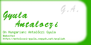 gyula antaloczi business card